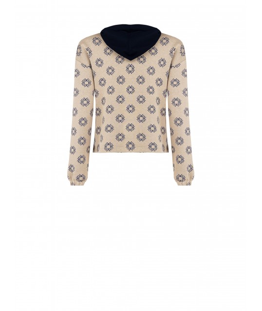 Hooded Sweatshirt And Logo Pattern Rr Rinascimento