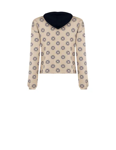 Felpa Con Cappuccio E Pattern Logo Rr Rinascimento
