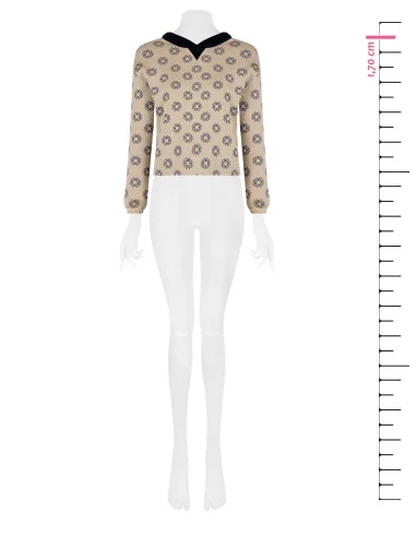 Felpa Con Cappuccio E Pattern Logo Rr Rinascimento