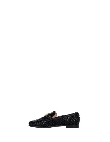 Rhombus Woven Fabric Loafers With Rr Metal Logo Finish Rinascimento