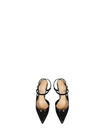 Slingback Décolleté With Medium Heel In Patent Leather Rinascimento