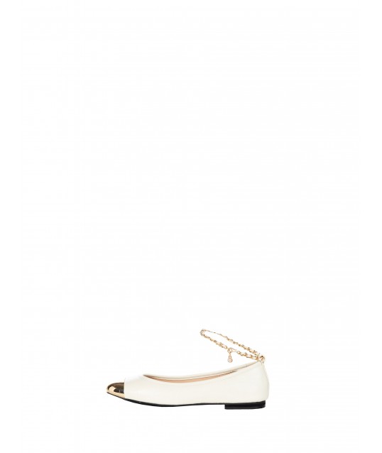 Rinascimento Embossed Metal Toe Ballet Shoes