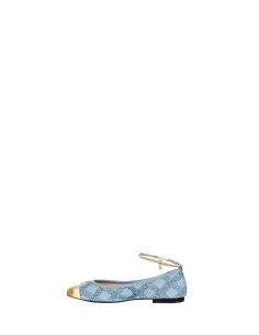 Ballerines en tissu brodé en losange avec pointes en métal Rinascimento 2