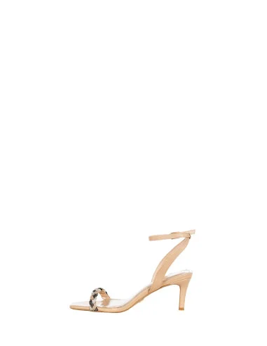Sandales à talon moyen avec bracelet tressé en strass Rinascimento