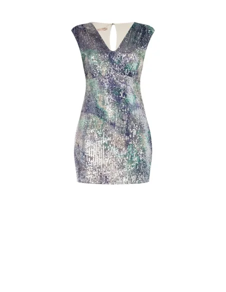 Printed Sequins Embroidered Rinascimento Curvy Tube Dress