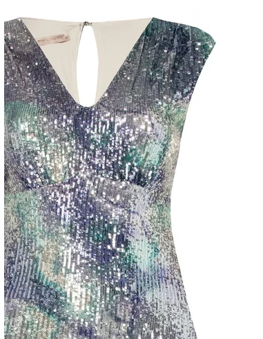 Printed Sequins Embroidered Rinascimento Curvy Tube Dress