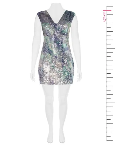 Imprimée Sequins Imprimée Curvy Fourreau Curvy Fourreau Robe