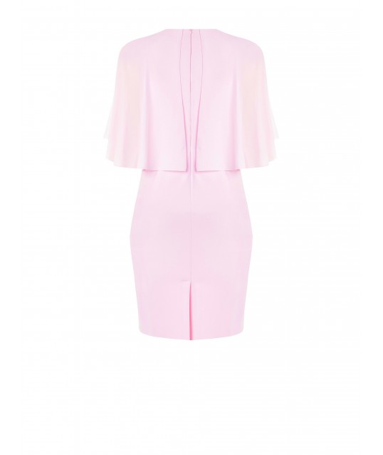 Robe fourreau en crêpe scuba avec manches en géorgette Rinascimento Curvy