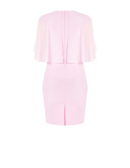 Abito A Tubino In Scuba Crepe Con Maniche A Mantella In Georgette Rinascimento Curvy
