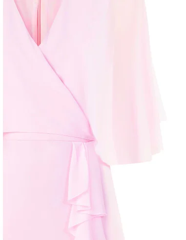 Sheath Dress In Scuba Crepe With Georgette Sleeves Rinascimento Curvy