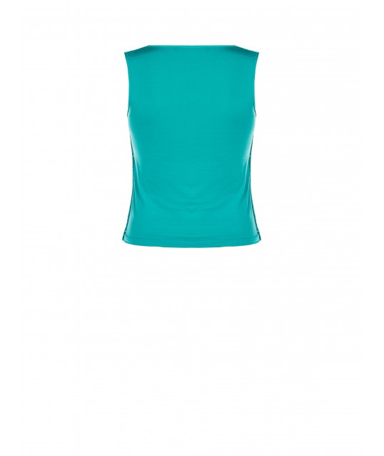 Sequined Front Covered Curvy Top With Square Neckline Rinascimento Curvy