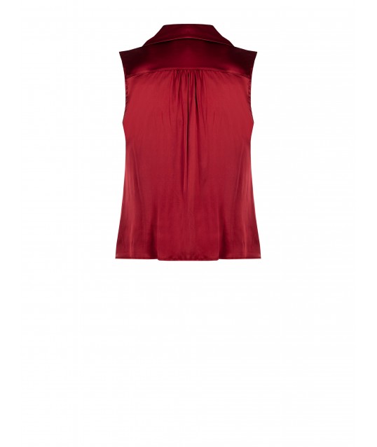 Chemisier fluide en satin Curvy avec cravate et chaîne à l'encolure Rinascimento Curvy