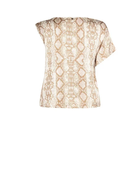 Rinascimento Curvy Satin Blouse With Ring