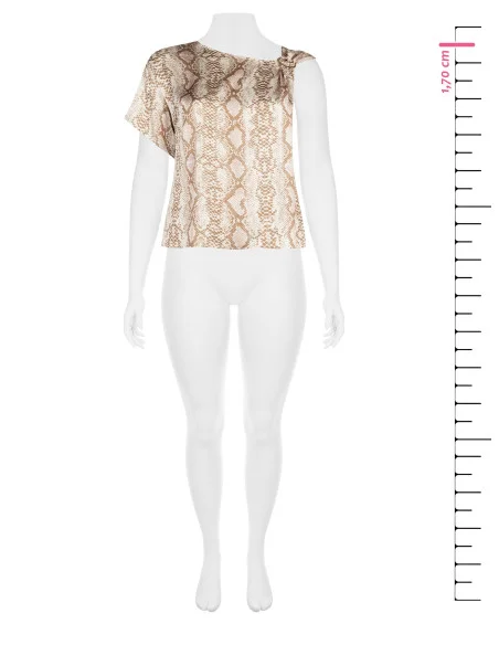 Rinascimento Curvy Satin Blouse With Ring