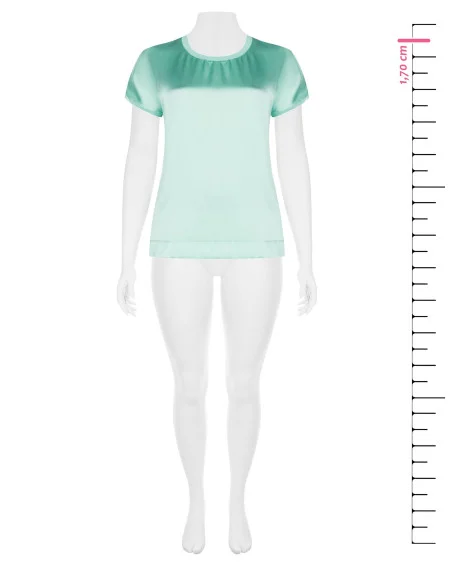Fluid Asymmetrical Satin Front And Viscose Back Rinascimento Curvy T-Shirt