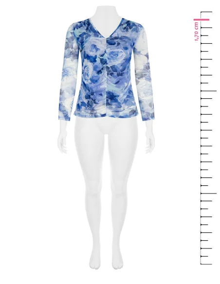 Top Curvy Aderente In Tulle Arricciato Rinascimento Curvy