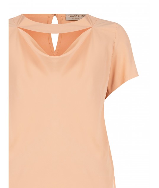 Curvy - Chemisier fluide en satin opaque avec découpe Rinascimento Curvy