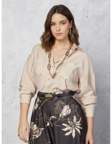 Rinascimento Curvy Shirt With Studs