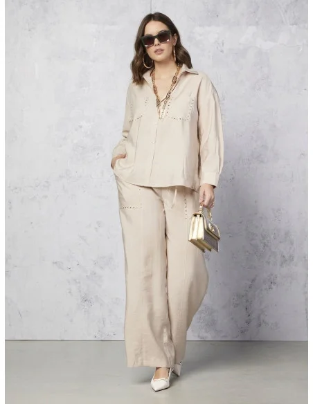 Camicia Curvy Con Borchiette Rinascimento Curvy