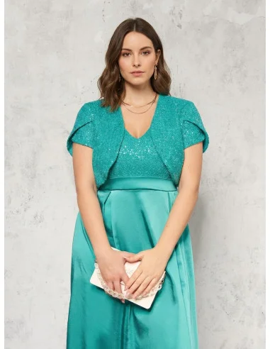 Sequined Rinascimento Curvy Covered Bolero