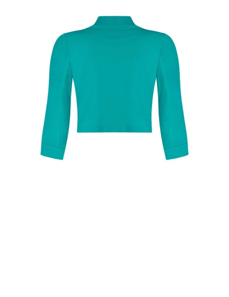 Opened Scuba Crepe Rinascimento Curvy Bolero