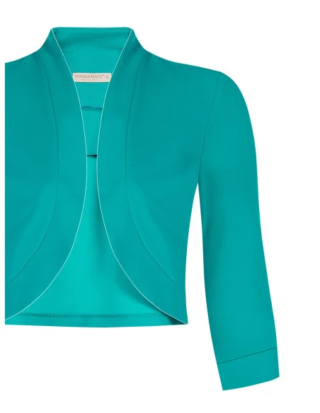 Opened Scuba Crepe Rinascimento Curvy Bolero