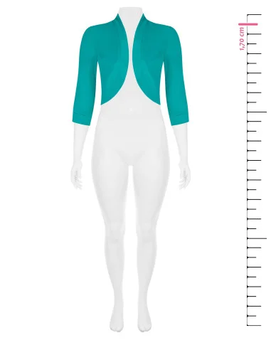 Opened Scuba Crepe Rinascimento Curvy Bolero