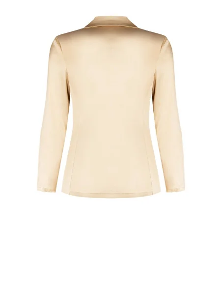 Giacca Blazer Sfiancata A 1 Bottone In Raso Rinascimento Curvy