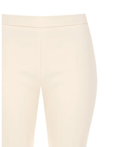 Rinascimento Curvy Flared Trousers in Technical Fabric with Side Zip