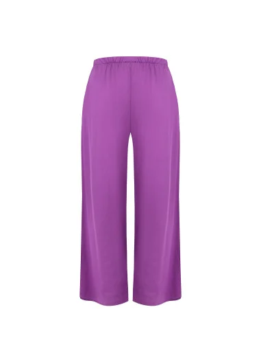 Mixed Viscose Palace Trousers Slightly Wrinkled Effect Rinascimento Curvy
