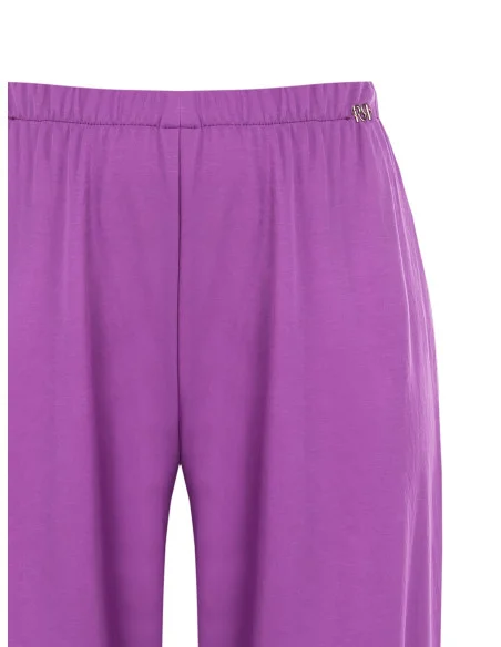 Mixed Viscose Palace Trousers Slightly Wrinkled Effect Rinascimento Curvy