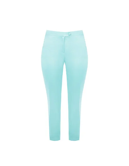 Satin Skinny Trousers With Elastic Back Rinascimento Curvy