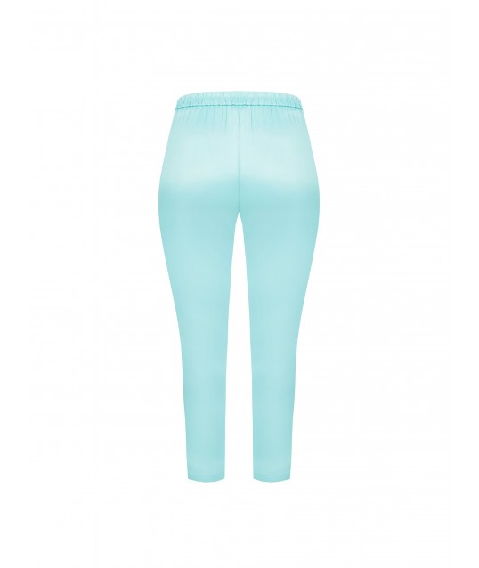 Pantaloni Skinny In Raso Con Elastico Dietro Rinascimento Curvy