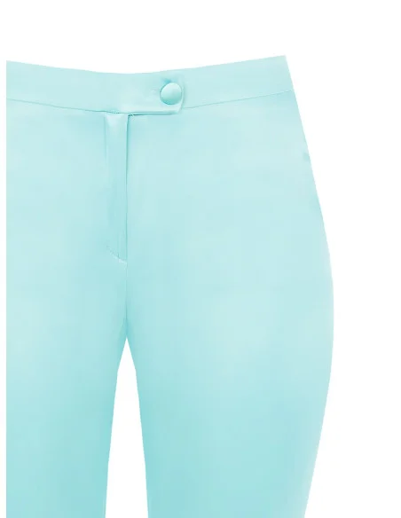 Pantaloni Skinny In Raso Con Elastico Dietro Rinascimento Curvy