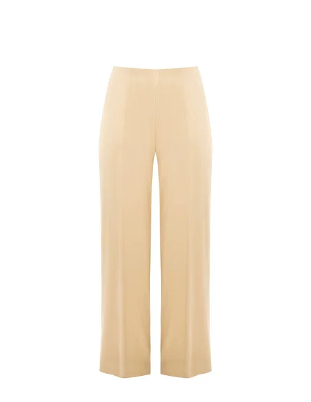 Satin Palazzo Trousers With Elastic Back Rinascimento Curvy