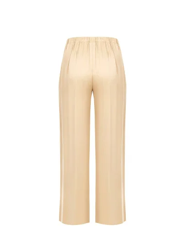 Satin Palazzo Trousers With Elastic Back Rinascimento Curvy