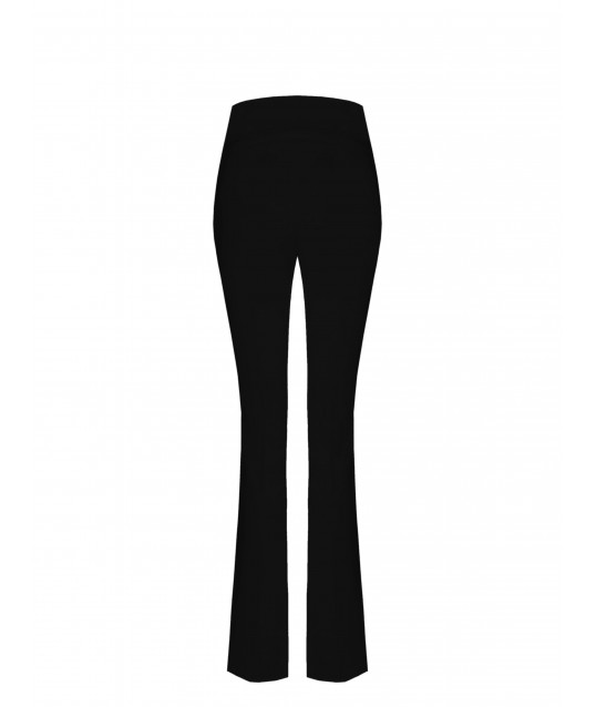 Pantaloni Zampa In Tessuto Tecnico Con Fascia Alta Rinascimento
