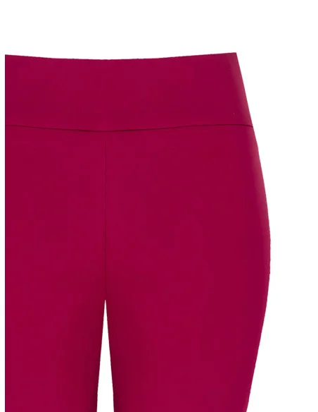 Flared Trousers in Technical Fabric with High Waistband Rinascimento