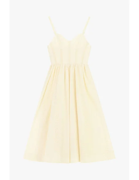 Robe midi à fines bretelles et coupe évasée Dixie