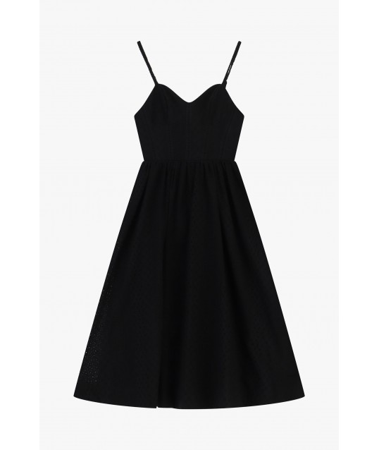 Robe midi à fines bretelles et coupe évasée Dixie