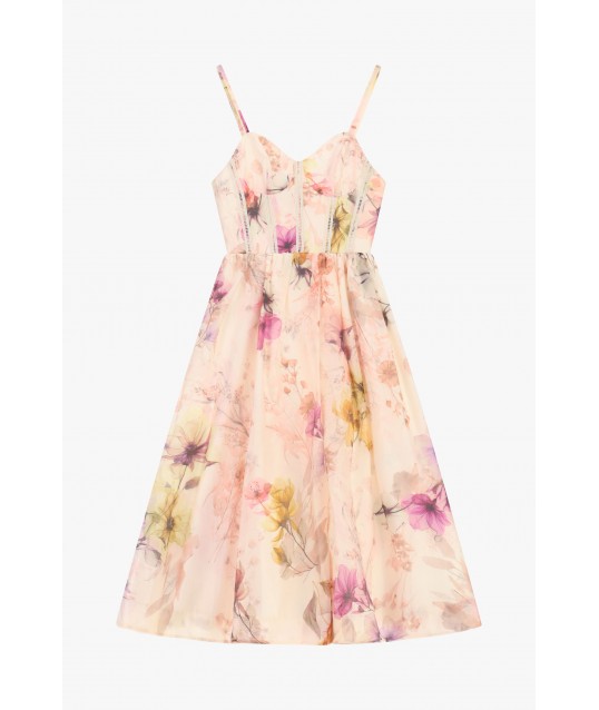 Robe midi avec bretelles à imprimé floral Dixie