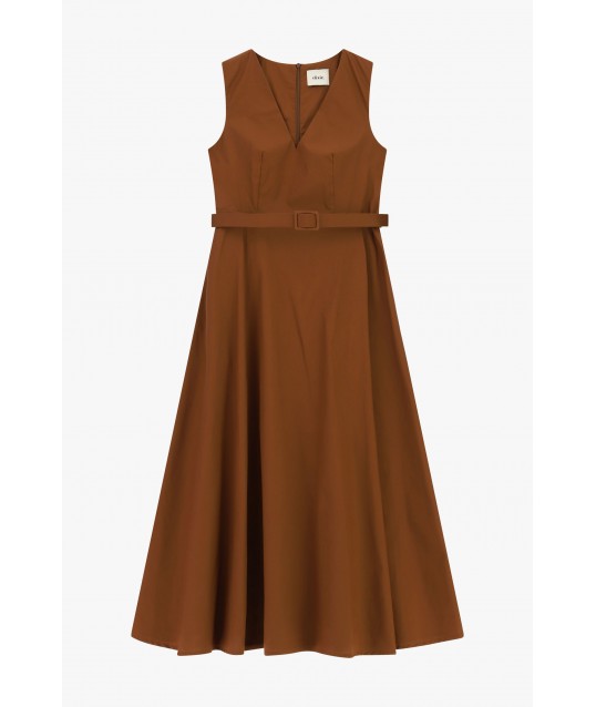 Robe midi évasée avec ceinture Dixie