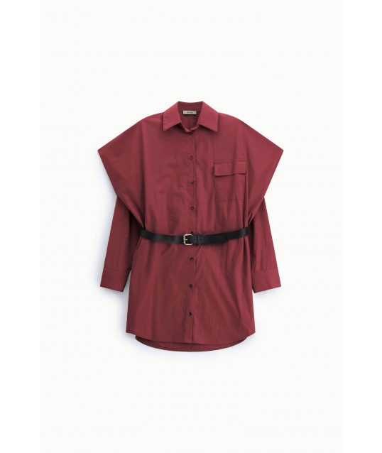 Over Robe chemise avec ceinture et poche Dixie