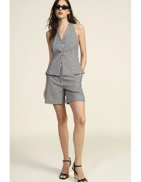 Shorts A Quadretti Vestibilità Regolare Vita Media Dixie