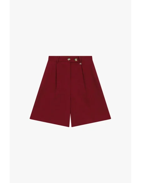 High Waisted Shorts With Pince And Double Button Dixie
