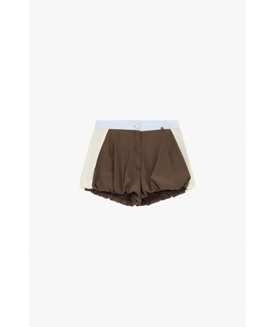 Hot Pants Shorts with Contrast Waist and Dixie Curled Bottom