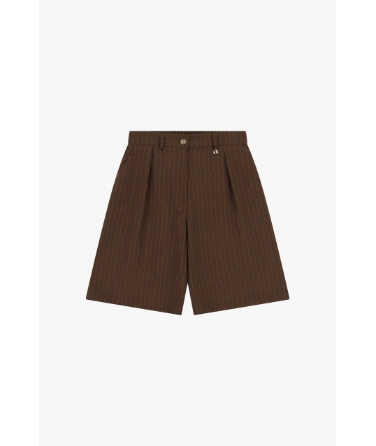 Striped Shorts With Darts And Side Pockets Dixie