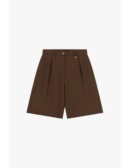 Striped Shorts With Darts And Side Pockets Dixie