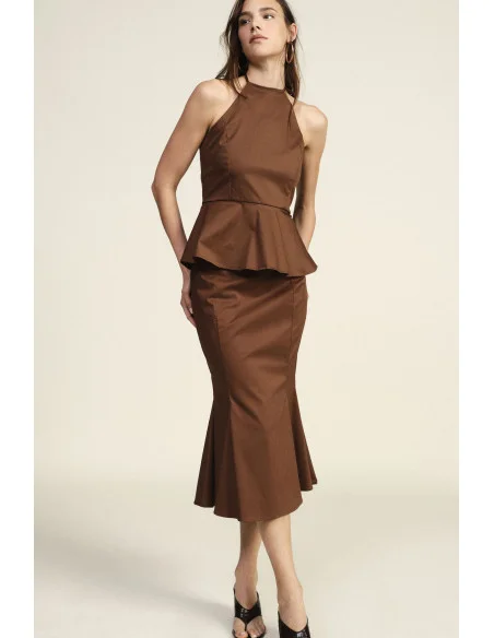 Dixie - Jupe longue évasée taille haute