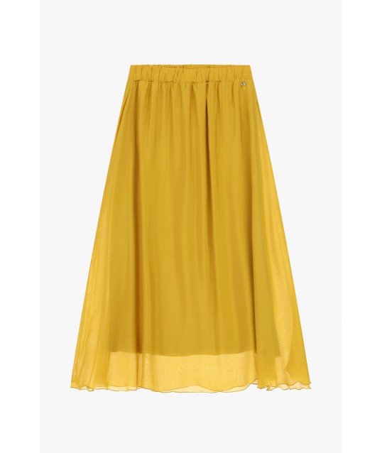 Dixie Flared Midi Skirt With Elastic Waistband